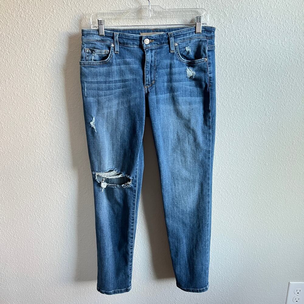 Joe's Low Rise Skinny Jeans Women's 29 Distressed Medium Wash Stretch Denim